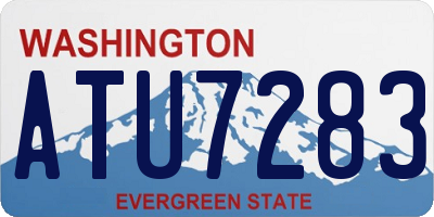 WA license plate ATU7283