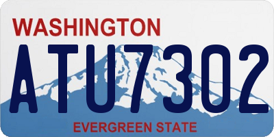WA license plate ATU7302