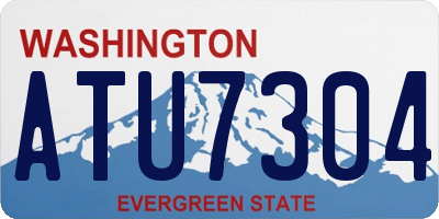 WA license plate ATU7304