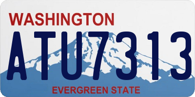 WA license plate ATU7313
