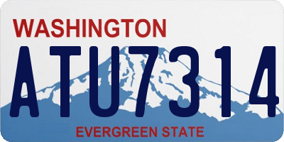 WA license plate ATU7314