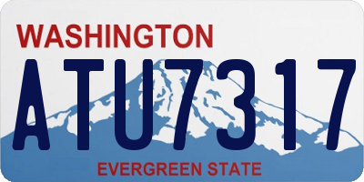 WA license plate ATU7317