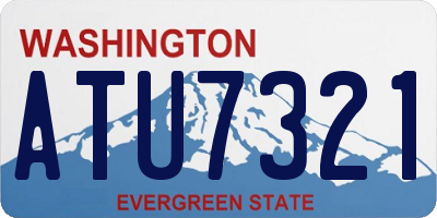 WA license plate ATU7321