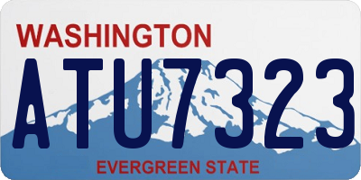 WA license plate ATU7323
