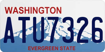 WA license plate ATU7326