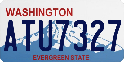 WA license plate ATU7327