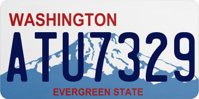 WA license plate ATU7329
