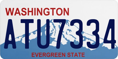 WA license plate ATU7334