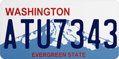 WA license plate ATU7343