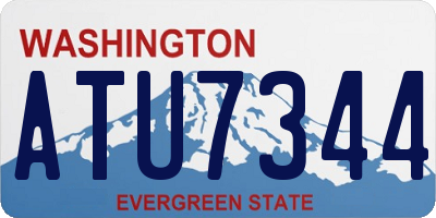 WA license plate ATU7344