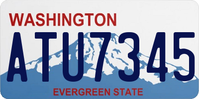 WA license plate ATU7345