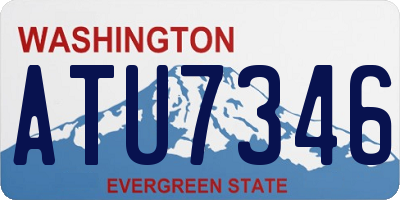 WA license plate ATU7346