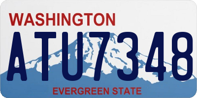WA license plate ATU7348
