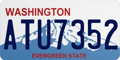 WA license plate ATU7352