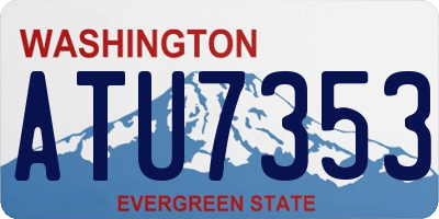 WA license plate ATU7353