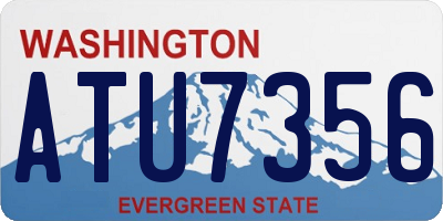 WA license plate ATU7356