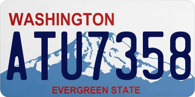 WA license plate ATU7358