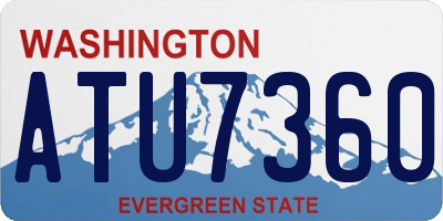 WA license plate ATU7360