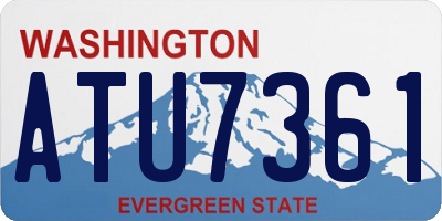 WA license plate ATU7361