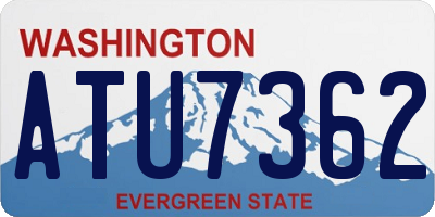 WA license plate ATU7362
