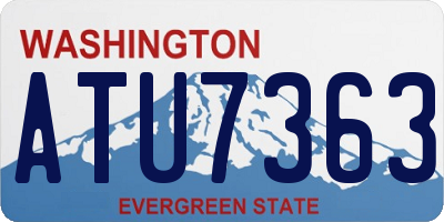 WA license plate ATU7363