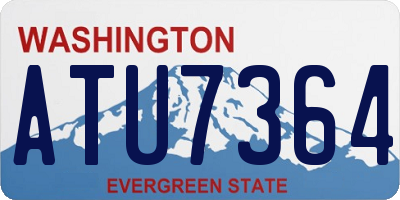 WA license plate ATU7364