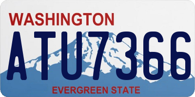 WA license plate ATU7366