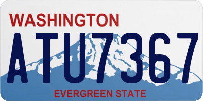 WA license plate ATU7367