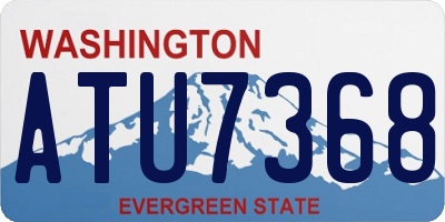 WA license plate ATU7368