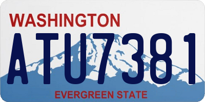 WA license plate ATU7381