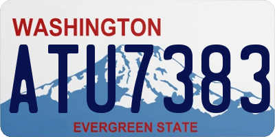 WA license plate ATU7383