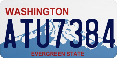WA license plate ATU7384