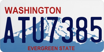 WA license plate ATU7385