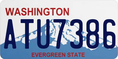 WA license plate ATU7386