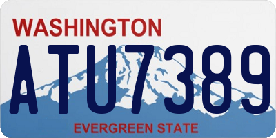 WA license plate ATU7389