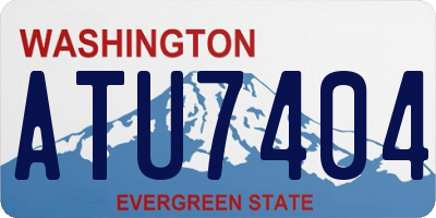 WA license plate ATU7404