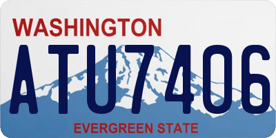 WA license plate ATU7406