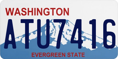 WA license plate ATU7416