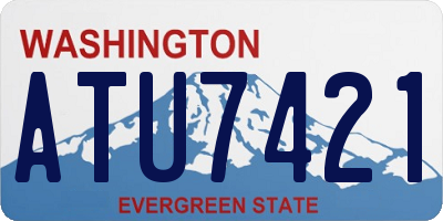 WA license plate ATU7421