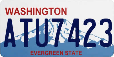 WA license plate ATU7423