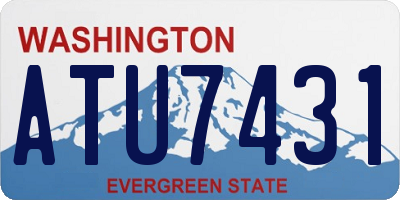 WA license plate ATU7431