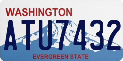 WA license plate ATU7432