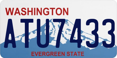 WA license plate ATU7433