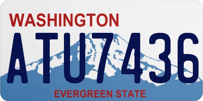 WA license plate ATU7436