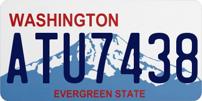WA license plate ATU7438