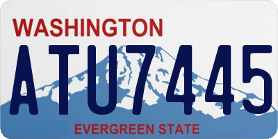 WA license plate ATU7445