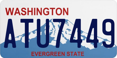 WA license plate ATU7449