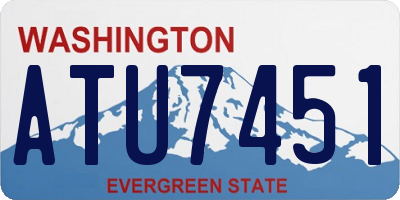 WA license plate ATU7451