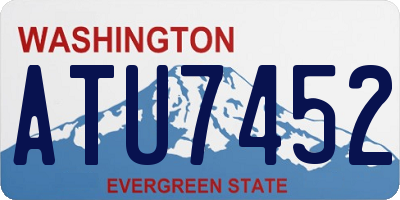 WA license plate ATU7452