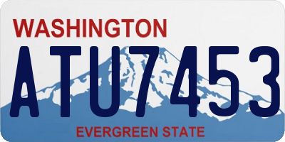 WA license plate ATU7453